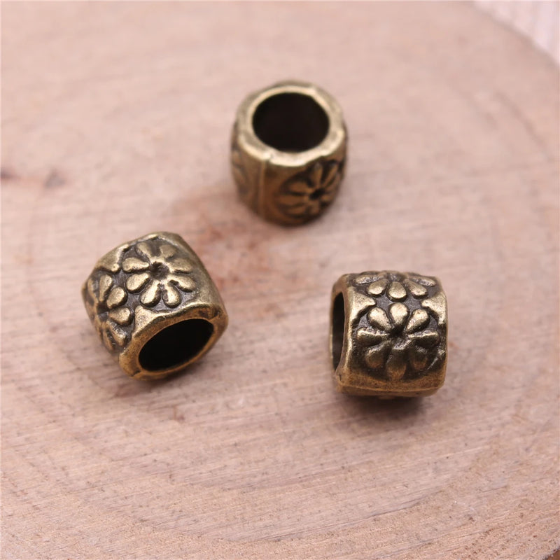 100pcs 9x9x7mm Flower Spacer Beads For DIY Bracelet Making