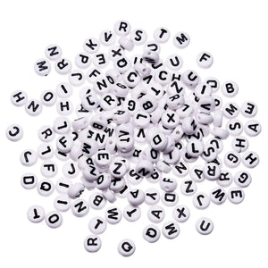 100pcs A-Z Alphabet Acrylic Letters Beads 7x4mm DIY Craft