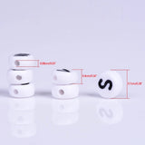100pcs A-Z Alphabet Acrylic Letters Beads 7x4mm DIY Craft