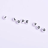 100pcs A-Z Alphabet Acrylic Letters Beads 7x4mm DIY Craft