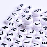 100pcs A-Z Alphabet Acrylic Letters Beads 7x4mm DIY Craft