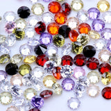 100pcs AAAAA 1-4mm CZ Stone Round Brilliant Cut Colorful Cubic Zirconia Gems