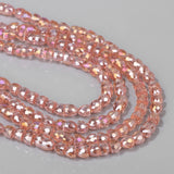 100pcs AB Austrian Crystal Bead Half Round Faceted Spacer Glass Beads