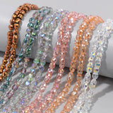 100pcs AB Austrian Crystal Bead Half Round Faceted Spacer Glass Beads