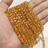 100pcs AB Austrian Crystal Bead Half Round Faceted Spacer Glass Beads