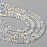 100pcs AB Austrian Crystal Bead Half Round Faceted Spacer Glass Beads