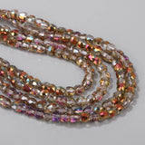 100pcs AB Austrian Crystal Bead Half Round Faceted Spacer Glass Beads