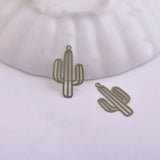 100pcs Silver-plate Cactus Pendant for Necklace Charm Jewelry