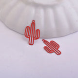 100pcs Silver-plate Cactus Pendant for Necklace Charm Jewelry