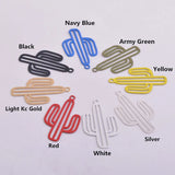 100pcs Silver-plate Cactus Pendant for Necklace Charm Jewelry