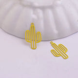 100pcs Silver-plate Cactus Pendant for Necklace Charm Jewelry