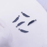 100pcs Brass Mini Feather Charms 3*12mm