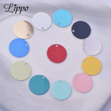 100pcs 12mm Brass Round Charms Multicolor Pendant for Earrings