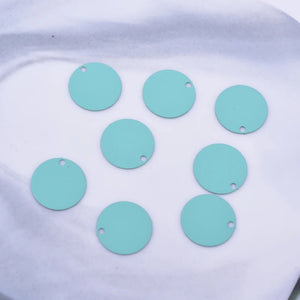 100pcs 12mm Brass Round Charms Multicolor Pendant for Earrings