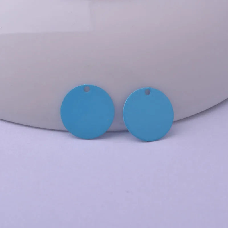 100pcs 12mm Brass Round Charms Multicolor Pendant for Earrings