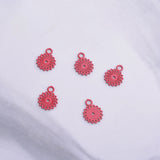 100pcs Mini Round Flower Charms Diy Tassels Earrings