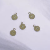 100pcs Mini Round Flower Charms Diy Tassels Earrings