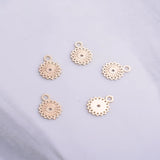 100pcs Mini Round Flower Charms Diy Tassels Earrings