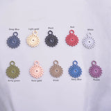 100pcs Mini Round Flower Charms Diy Tassels Earrings