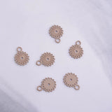 100pcs Mini Round Flower Charms Diy Tassels Earrings