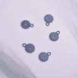 100pcs Mini Round Flower Charms Diy Tassels Earrings