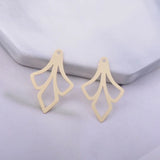 100pcs Painted Flower Thin Charm Earring Access.