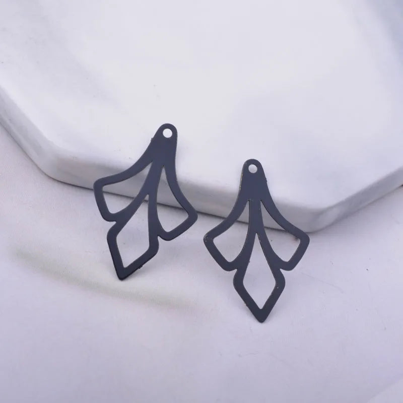 100pcs Painted Flower Thin Charm Earring Access.