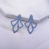 100pcs Painted Flower Thin Charm Earring Access.