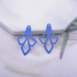 100pcs Painted Flower Thin Charm Earring Access.