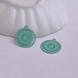 100pcs Metal Painted Eyes Charms for Jewelry Making