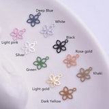 100pcs Silver Plated Mini Flower Charms 7*9mm DIY Earring