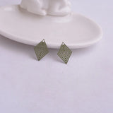 100pcs Rhombus Pendants Painted Metal Brass Jewelry Findings