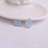 100pcs Rhombus Pendants Painted Metal Brass Jewelry Findings