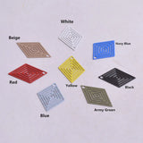 100pcs Rhombus Pendants Painted Metal Brass Jewelry Findings