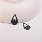 100pcs Water Drop Charms Brass Flower Earrings Findings