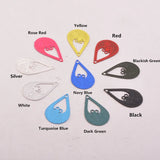 100pcs Water Drop Charms Brass Flower Earrings Findings