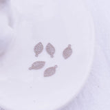 100pcs Small Leaves Jewelry Charms Earring Components