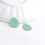 100pcs AC5707 Water Drop Charms Painted Pendants