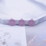 100pcs Brass Thin Small Round Charms 8*10mm