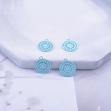 100pcs Brass Thin Small Round Charms 8*10mm