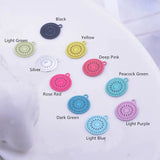 100pcs Brass Thin Small Round Charms 8*10mm