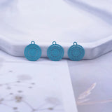 100pcs Brass Thin Small Round Charms 8*10mm