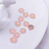 100pcs Brass Thin Small Round Charms 8*10mm