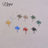 100pcs Coconut Tree Charms 7*12mm Metal Jewelry Earring Findings