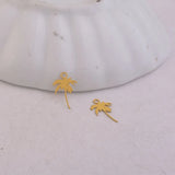 100pcs Coconut Tree Charms 7*12mm Metal Jewelry Earring Findings