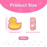 100pcs Yellow Duck Animal Big Beads for DIY Bracelets