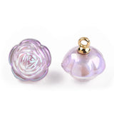 100pcs Acrylic Flower Pendants Mixed Rose Pendant for Mother Days