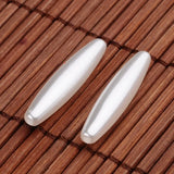 100pcs Acrylic Pearl Oval Beads DIY Jewelry Making 28x6mm F65