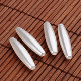 100pcs Acrylic Pearl Oval Beads DIY Jewelry Making 28x6mm F65