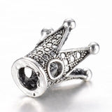 100pcs Alloy Crown Beads for DIY Jewelry Making Mixed 12.5x12x12mm